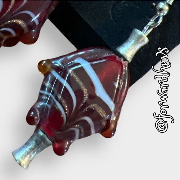 Two Pair of Artisan Hand Crafted Glass Fish Earrings – Red and Yellow - Picture 6 of 14